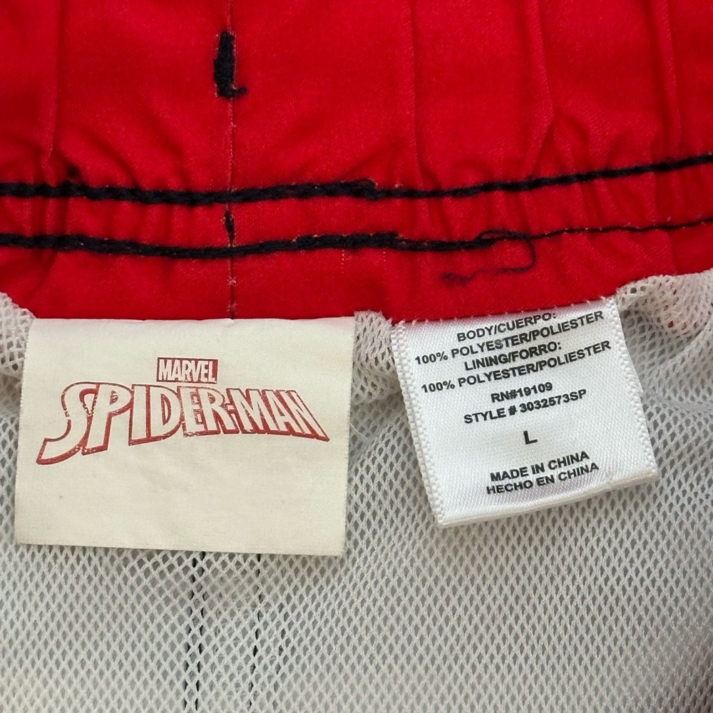 Youth Boys Marvel Spiderman L 10 / 12 Swim Shorts Trunks Board Beach Navy Blue - Picture 7 of 7